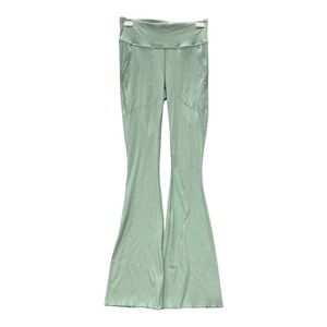 Outdoor Voices SuperForm‎ Rib Mint High Rise Flare Pants Women's Size Small